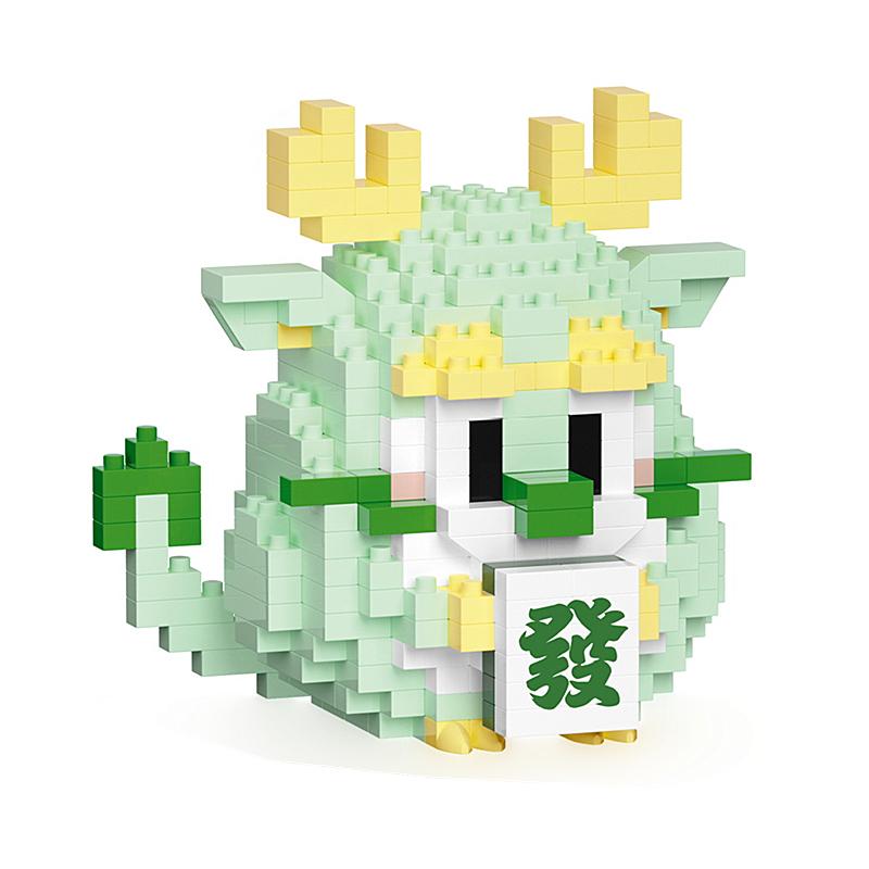 Miniature Small Particle Assembly Educational Building Blocks Toy Puzzle Chinese Style Traditional Lion DIY Assembly Aame