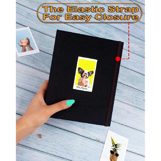 GPIRAL 2x3 Photo Album 208 Vertical Photos - Linen Front Window, Photo Album Compatible with Fujifilm tax Mini Film 7s 8+ 9 11, Polaroid Snap/PIC