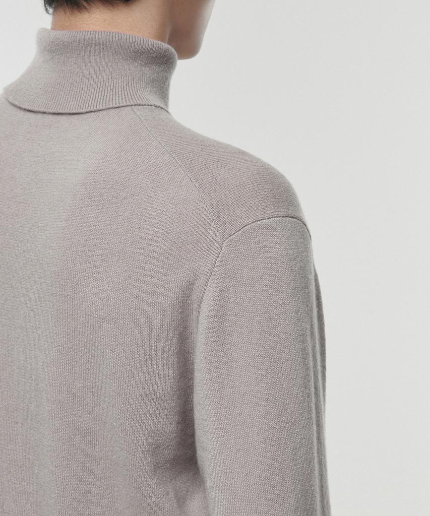 MUSINSA STANDARD [Premium] 100% Cashmere Turtleneck Knit [Mushroom]