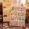 JIAMEI Kawaii 3D Cartoon Apartment Miniature Scene Stickers DIY Stacking Scrapbook Stickers Fun Festival Gifts