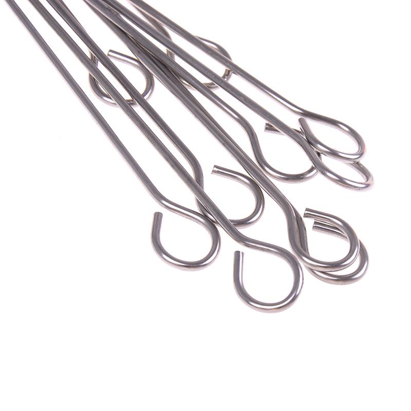 10 шт., круглые жареные шампуры из мяса гуся, палочка для барбекю из нержавеющей стали, игла для барбекю