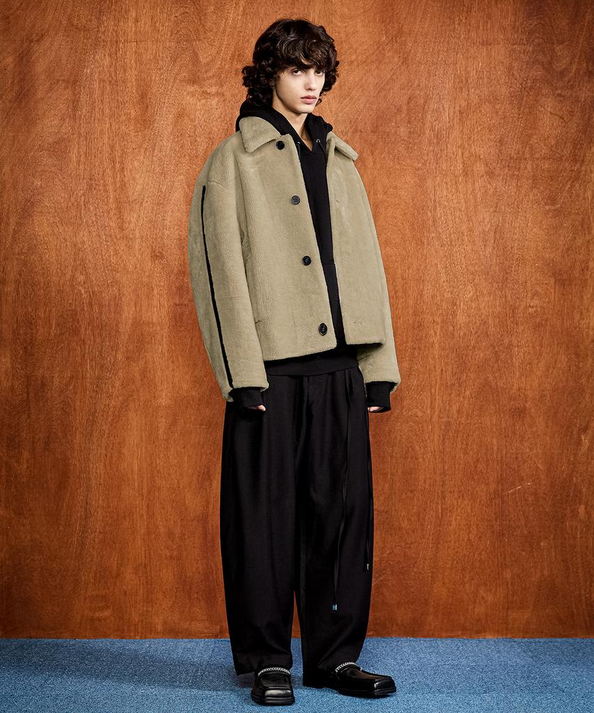 Lmood Bless Shearling Fur Jacket Beige
