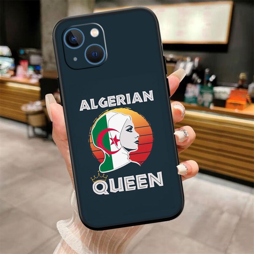 IK3 Algerian Passport Flag Phone Case for Samsung Galaxy S20 S21 S22 Ultra FE + Plus A21S A22 A24 A25 A26 A30 A30S A31
