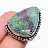 Ruby in Fuchsite  Handmade 925 Sterling Silver Ring Size 6.5 E5m82