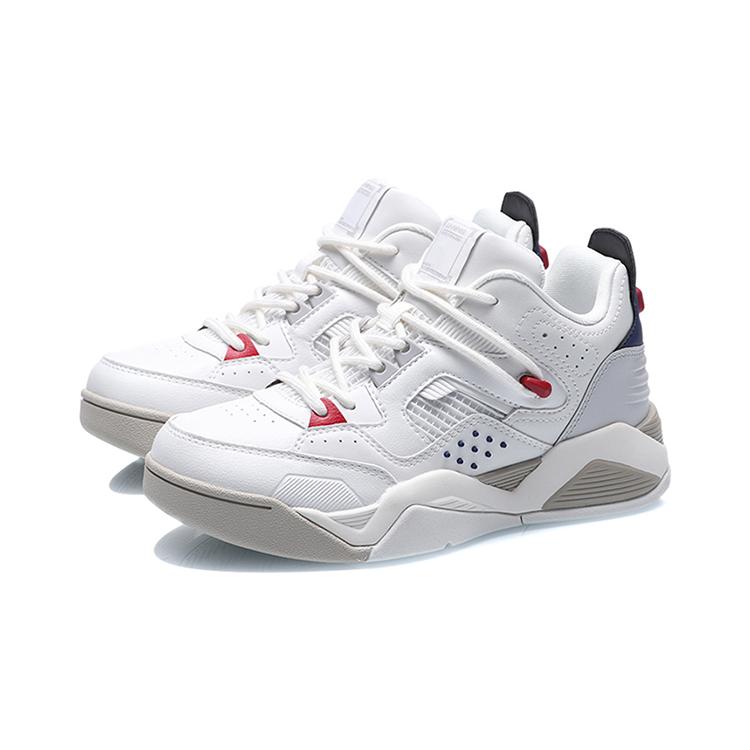 Li Ning Synthetic Leather, Artificial Leather Cushioning Slip Resistant Abrasion Resistant Low top AGBR022-2