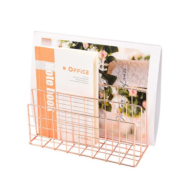 Ins Minimalist Iron Desktop Storage Rack Organizer Table Organizer Rack Document Book Rack Desk Multi Functional Storage Rack