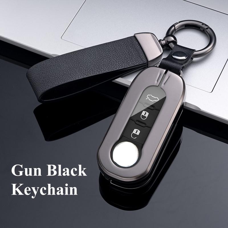 Car Zinc Fashion Flip Metal Key Case Cover For Fiat Ducato 500 500l Panda Grande Punto Lancia Musa For Iveco Eurocargo Daily Accessories