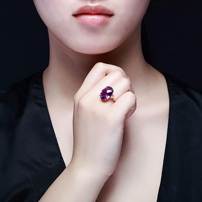 BELLA BOX Ring For Women Geometry Jewelry Opening Adjustable Valentine Anniversary Gift