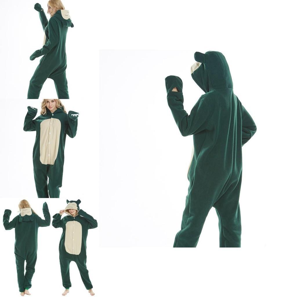 Уютная взрослая одежда для сна с кигуруми покемона, аниме пижама-комбинезон с узором Снорлакса