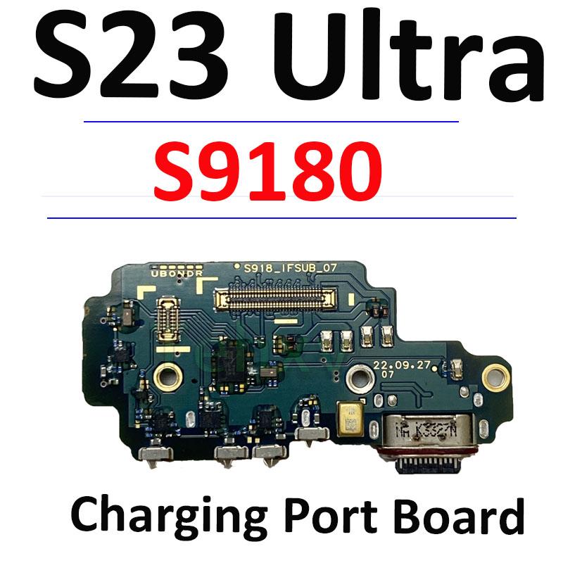 Замена для Samsung S23 Ultra S918B S918E S918U Плата USB-порта зарядки Основная сигнальная материнская плата Шлейф LCD