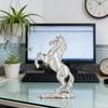 Simulation Horse Ornament Decorative Horse Statues Simulation Horse Figurine Black White Collectible Sculpture for Lovers