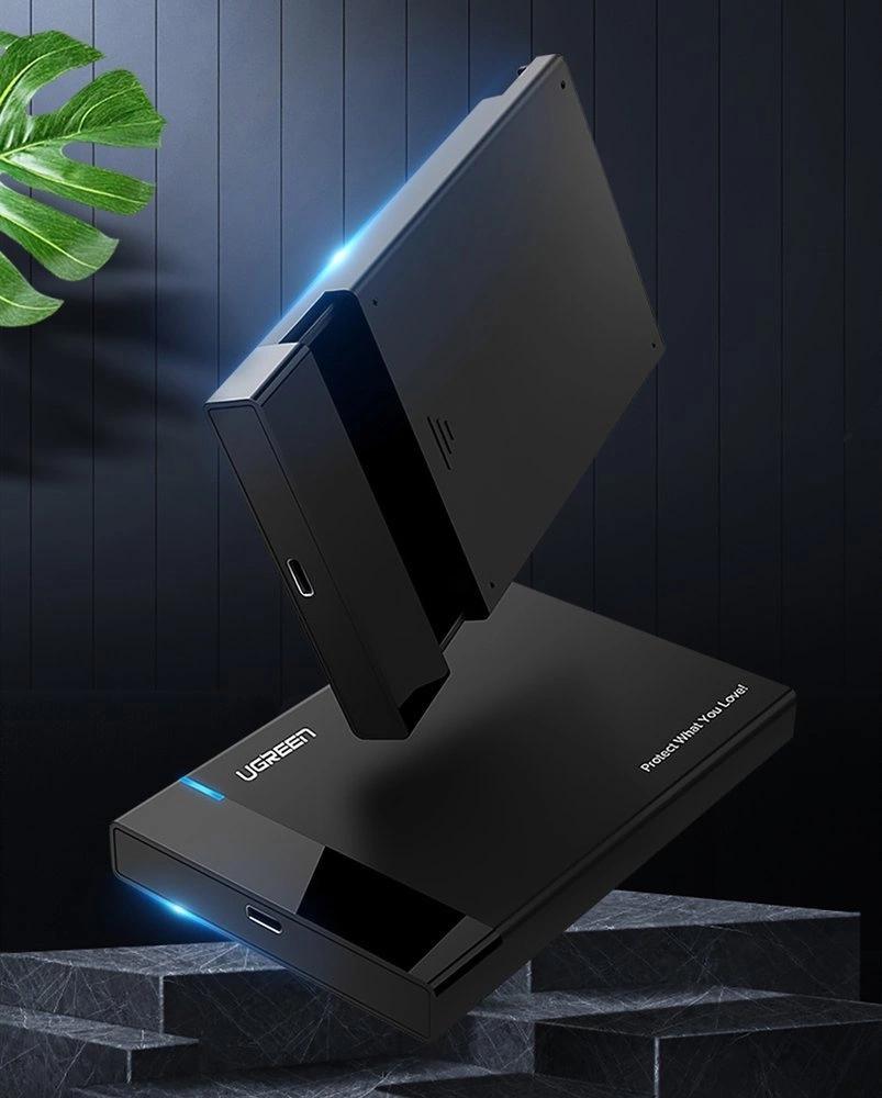 Ugreen Hdd Ssd Drive Enclosure Sata 2.5 Usb 3.2 Gen 1 (5Gbps) Micro Usb Superspeed + 0.5M Cable Black (Us221 30848)