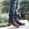 Winter Boots Men Shoes Hot Warm Plus Fur Winter Snow Boots Work Shoes Men Pu Leather Lace-up Ankle  Boots Men Plus Size