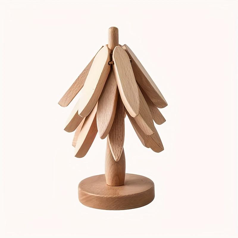 Tree Design Stand Wooden Trivets Decorative Anti Scald Heat Resistant Walnut Table Mat Insulated Pads Coaster Wood Placemats Pot