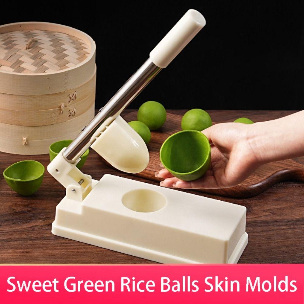 Oval Sweet Green Rice Balls Skin Molds Hand Press Dough Press Maker Party