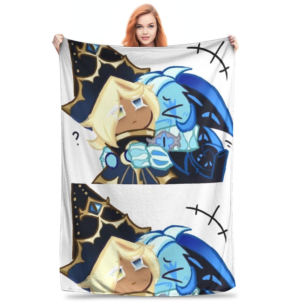 Shadow Milk Pure Vanilla Yuri Blanket Cookie Run Kingdom Flannel Funny Breathable Throw Blanket for Home  Winter