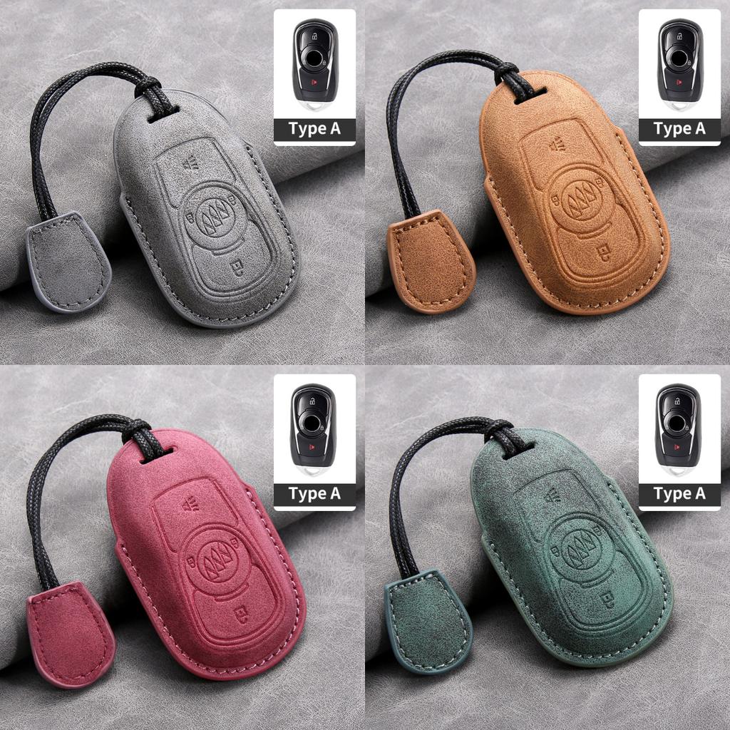 Leather Car Remote Key Case Cover Shell for Buick Verano Envision Avenir Lacrosse Regal Encore Excelle Enclave Anthem Cascada
