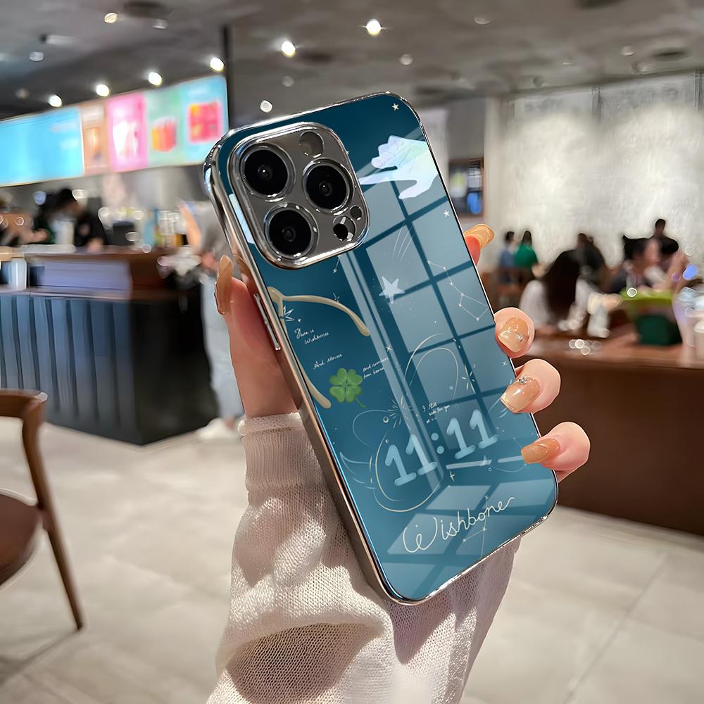 Чехол для телефона Conan Gray Wishbone для iPhone 17 Pro Max 15 Pro 16 14 Plus 12 13 Mini 11 Pro Ударопрочный Электроplated Стеклянная крышка