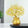 Lucky Feng Shui Citrine Tree, Crystal Tree of Life, Bonsai Money Tree, Gold Crystal Ornaments, Healing Gemstone Tree for Prosperity, Positive Energy