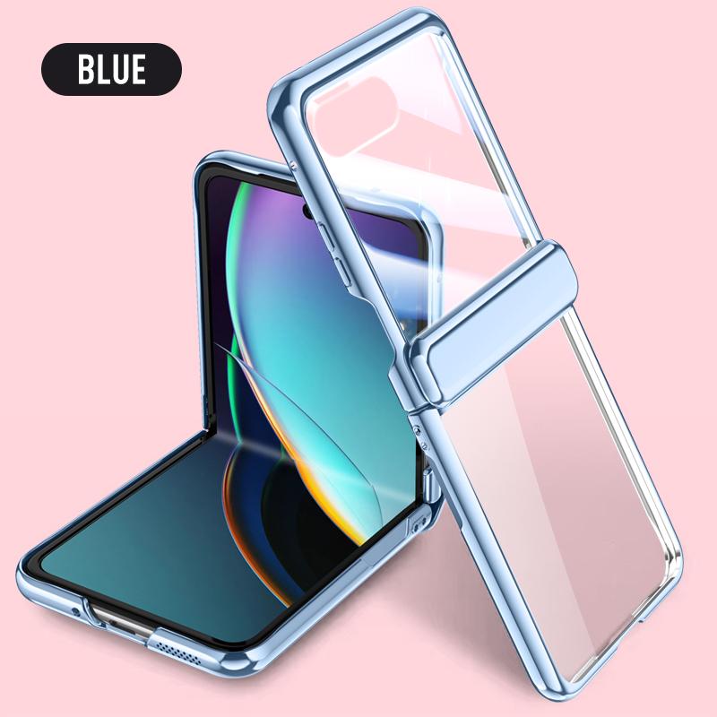 Для MOTO Razr 40 Ultra Покрытый шарнирный автоматический пружинный 360° Полная защита от падений с закаленным стеклом Передняя пленка Чехол для телефона