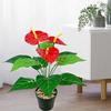 35/50CM Artificial Red Palm Plant Lifelike Fake Plants  Living Room Bedroom Decor
