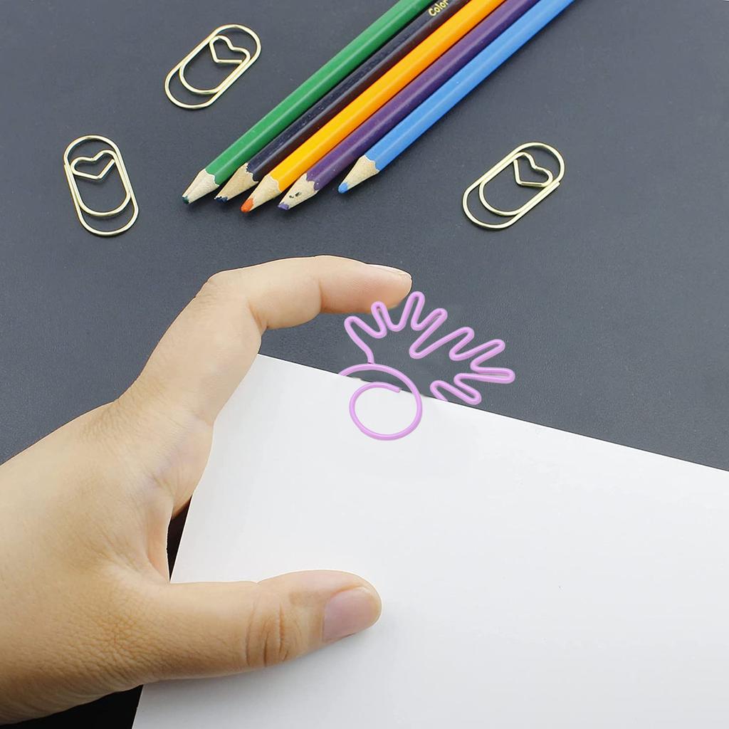 100 шт. скрепок для бумаги, портативные мини-гальванические милые металлические скрепки в форме редиса для офиса