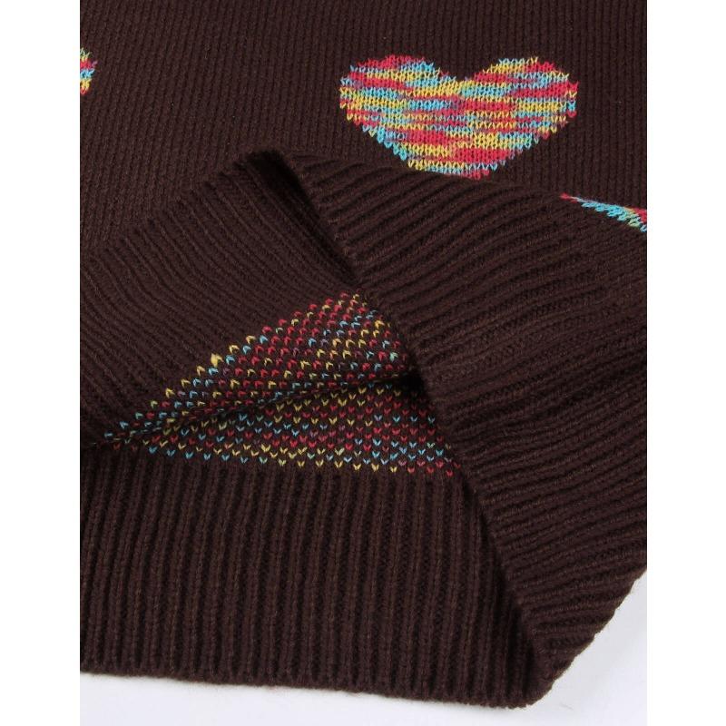 Женский свободный свитер осень/зима, вязаный жаккардовый свитер Love