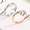 Durable Stackable Plain Band Rings 2MM Titanium Steel Rings Simple Thin Rings  Midi Ring