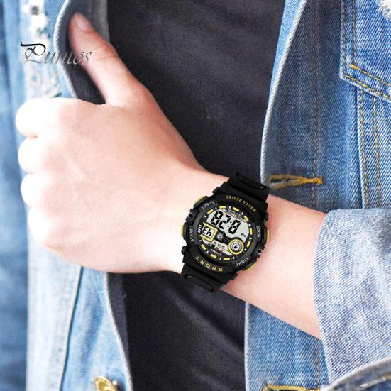 Kids Digital Watch Electronic Waterproof Multifunctional Display Fashionable LED Luminous for Student Sport