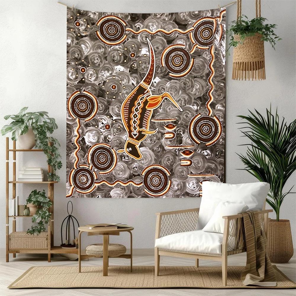 Australian Aboriginal Style Wall Decor Tapestry Art For Pet Memorial Birthdaywedding Party Backdrop Family Gift