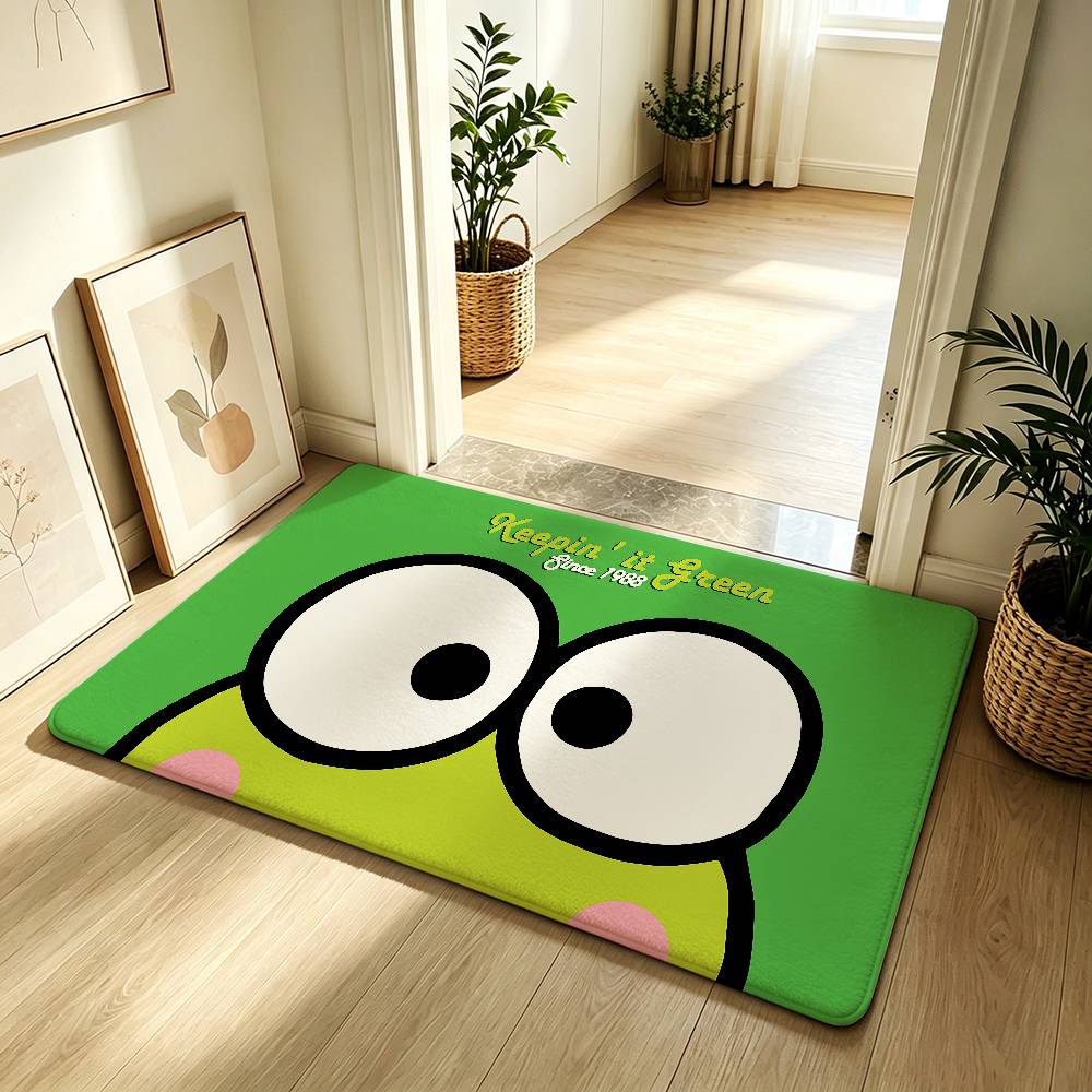 Kawaii-K-kERoppis-Cartoon Carpet Bathroom Anti-slip Mat Door Mat Home Decoration Mat Entrance Door Mat Scratch-resistant DoorMat