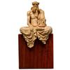 Seated Statue of Natural Boxwood Carved Wooden Buddha Deity Buddhist Founder of Chinese Zen Zen Shaolin Buddha Good Fulfillment of Great Feng