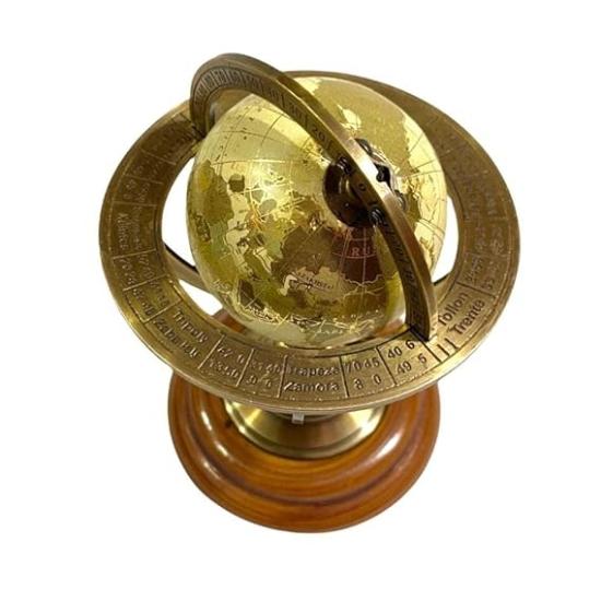 Nautical Brass Table Top Armiliary Marine Sphere World Globe Nautical Table Top Decor