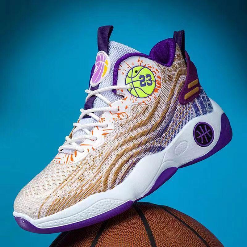 Дышащие сетчатые кроссовки с высоким верхом для настоящего баскетбола, мужские нескользящие и износостойкие уличные спортивные кроссовки