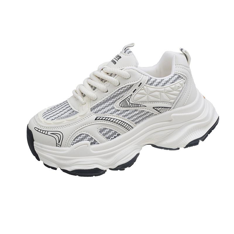 Platform Dad Shoes Children's New Summer Thin Mesh Breathable Mesh Shoes Heightening Casual Sports Shoes