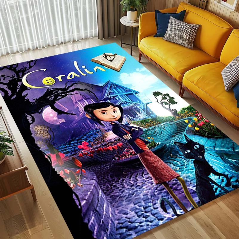 Coraline World Living Room Nonslip Area Rug Soft Carpet For Bedroom Game Playroom Sofa Office Home Decor Doormat Christmas Gift C9301726