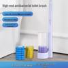 Wall-Mounted Disposable Toilet Brush Set with Long Handle and Replacement Pads