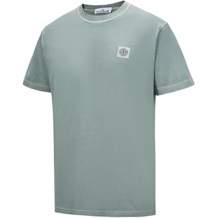 STONE ISLAND Футболка унисекс с круглым вырезом и коротким рукавом с дизайном логотипа-значка 791523757-V0155