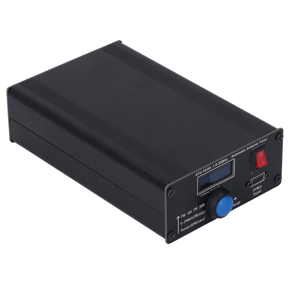 5V 1A Shortwave Antenna Tuner with USB Cable SSB CW FM AM Shortwave Power Meter 1.8‑30MHz