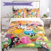 Adventure Time Pattern Printed 3PCS Bedding Set, Soft Skin-Friendly Washable Duvet Cover & Pillowcases Set