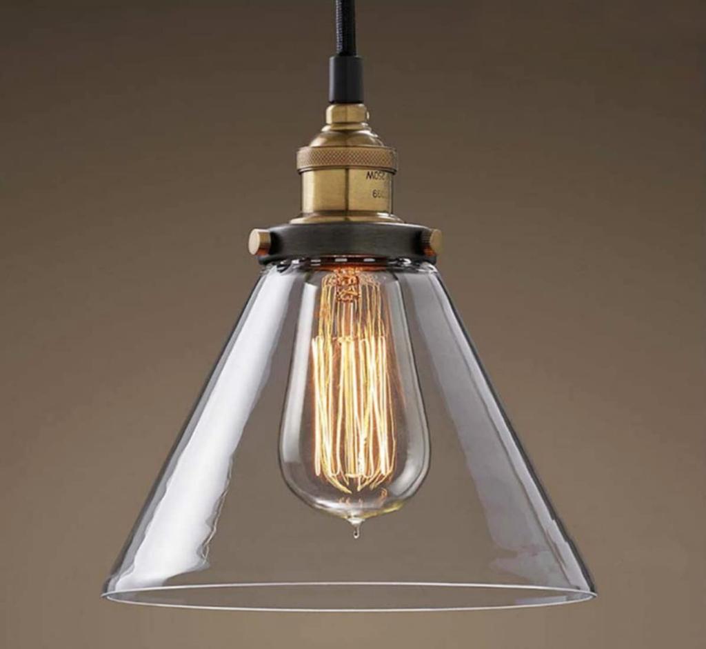 This stylish, three-light glass pendant light features an E26 base, a Nordic-style design, and is suitable for ceiling lighting, duct rail