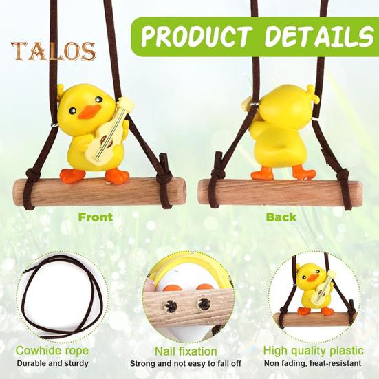 Подвеска в виде утки для автомобиля, симпатичное украшение для зеркала заднего вида, крутая качающаяся утка, многофункциональная сумка, талисман для дома и сада, подарки