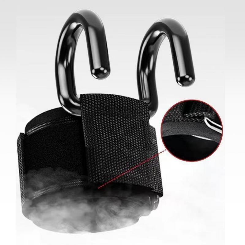 Weight Lifting Hook Grips With Wrist Wraps Hand-Bar Wrist Strap Gym Fitness Wrist Support Lift Strap Pull-up Hook