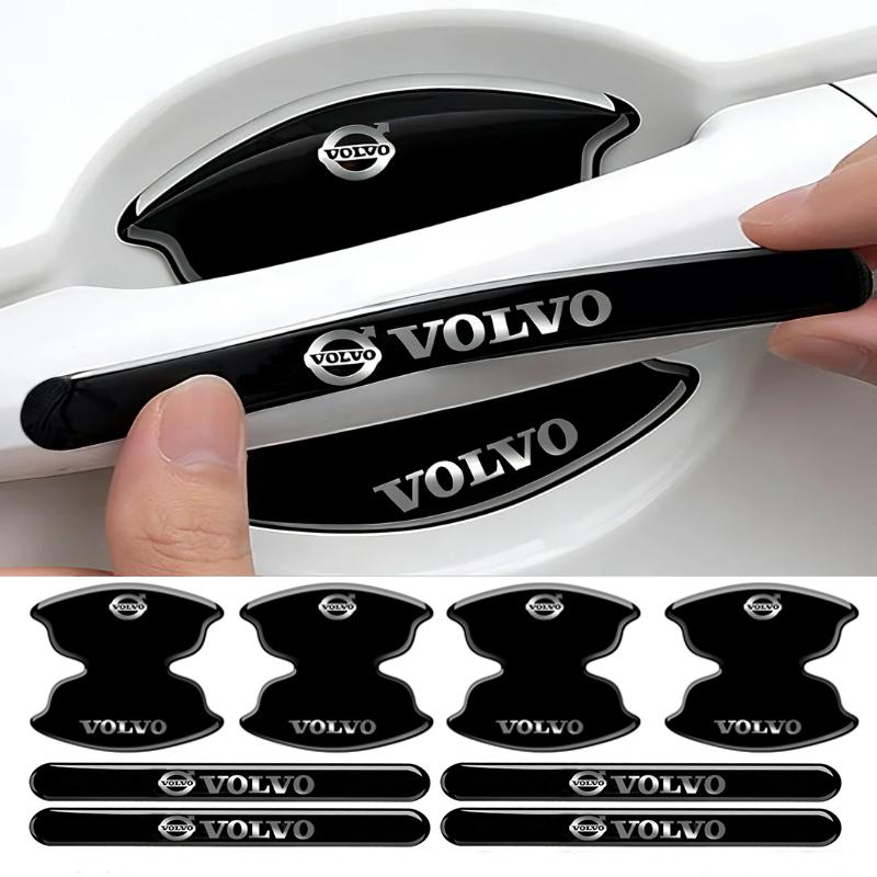 Car Metal Logo Door Bowl Handle Protector Film Stickers Accessories For Volvo V50 S60 XC60 S40 XC40 XC90 V60 S80 S90 V90 V70 V40