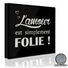 [Q5887] - Les Trésors De Lily [P1400] - 'Messages' Glitter Frame (Love Is Simply Madness!), Silver Black - 31x31 Cm…