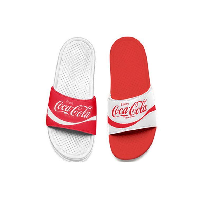 Coca-Cola X Anta Удобные универсальные резиновые сандалии-слайды Мужская обувь Белый Красный 91926983-18
