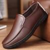Real High-end Men's Business Casual Leather Shoes Lazy Shoes Driving Shoes