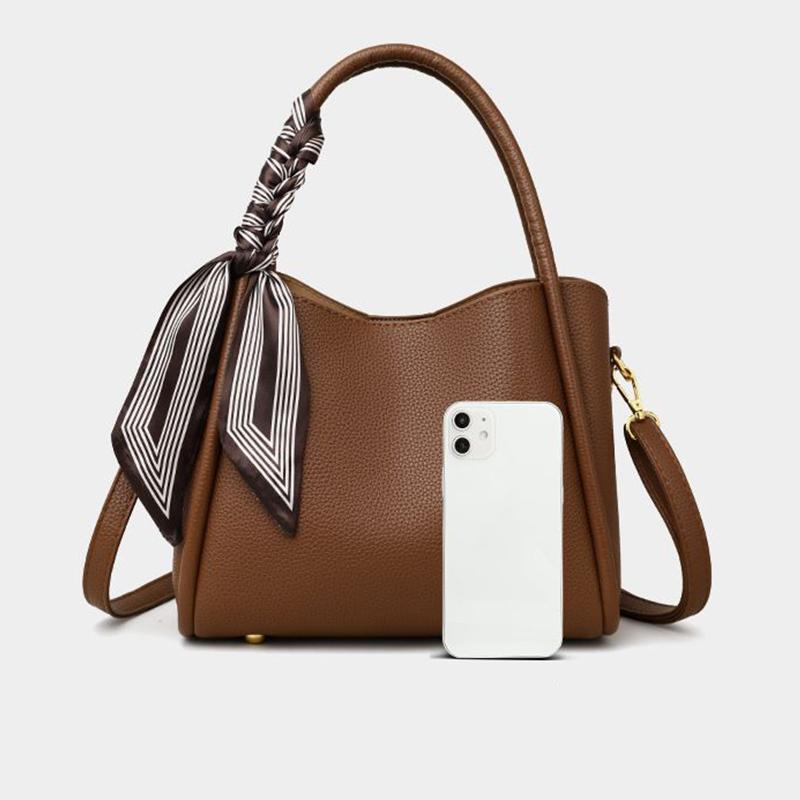 Сумки-ведра из ПУ кожи через плечо, кроссбоди, черные, с ощущением роскоши, большой вместимости, для поездок на работу, модная универсальная сумочка для женщин KTY