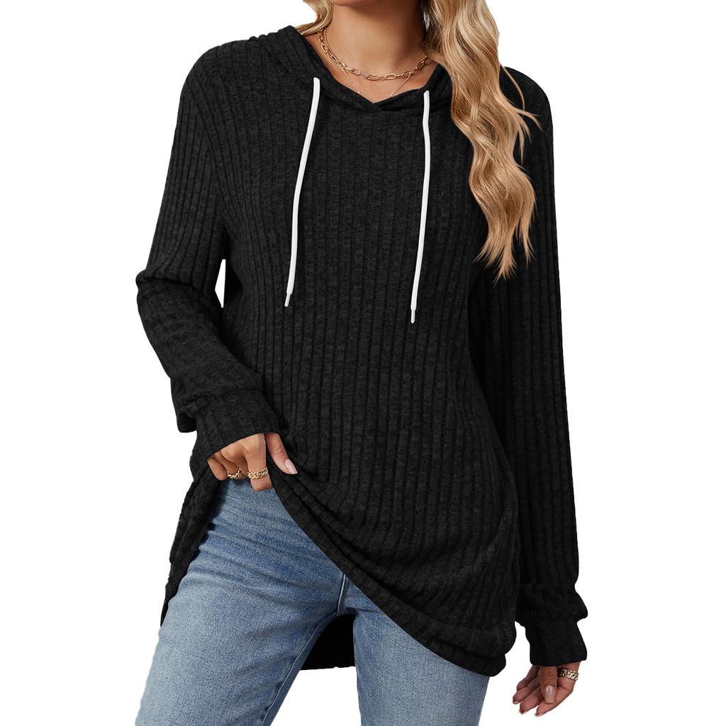 HNXC Женские модные повседневные однотонные худи и свитшоты с капюшоном и длинными рукавами с принтом