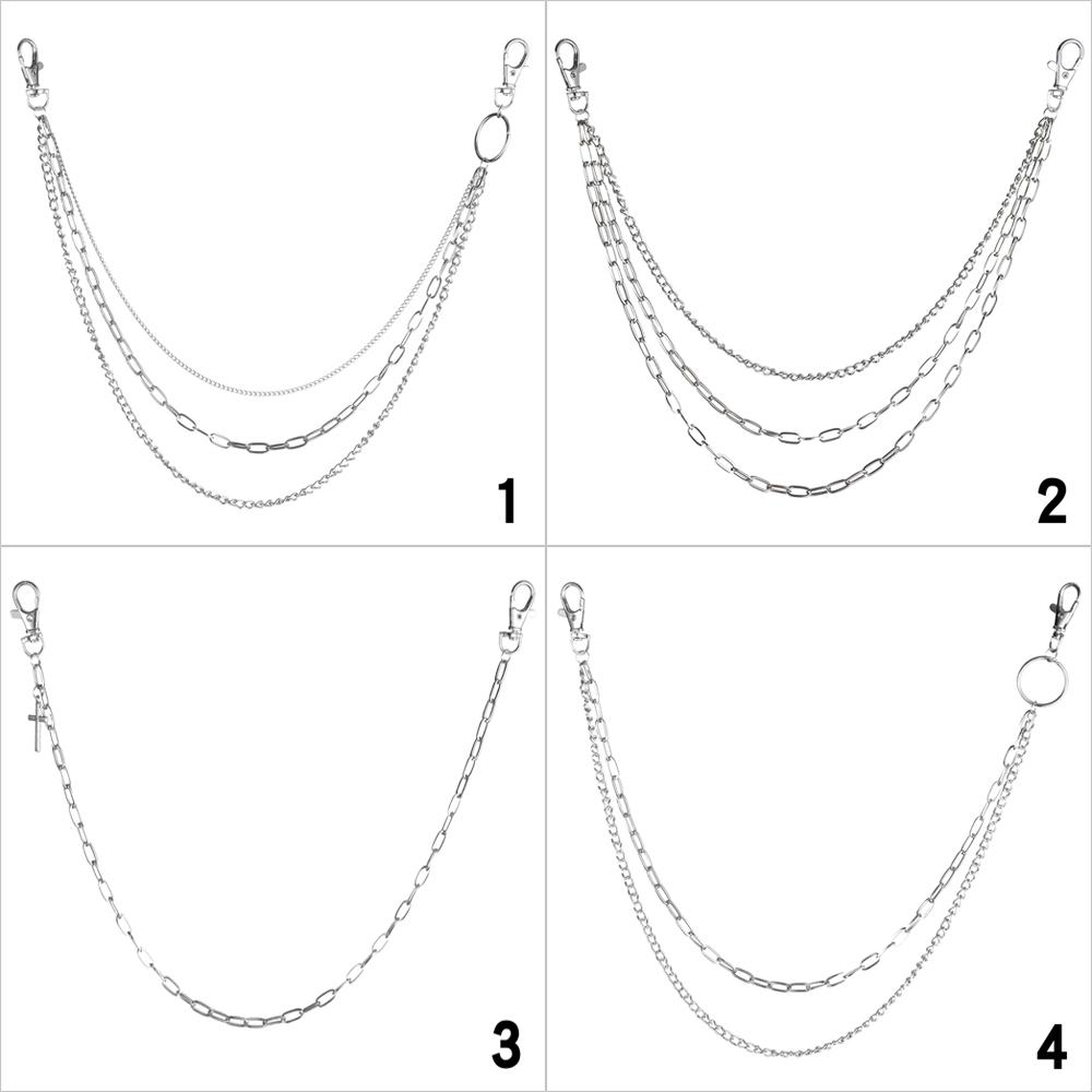 Хип-хоп панк украшения джинсы украшения брюки украшение цепочка для брюк цепочка на талию цепочка брелок